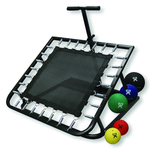 Adjustable Ball Rebounder - Set with Rectangular Rebounder, 5-balls (1 each: 2,4,7,11,15 lb)