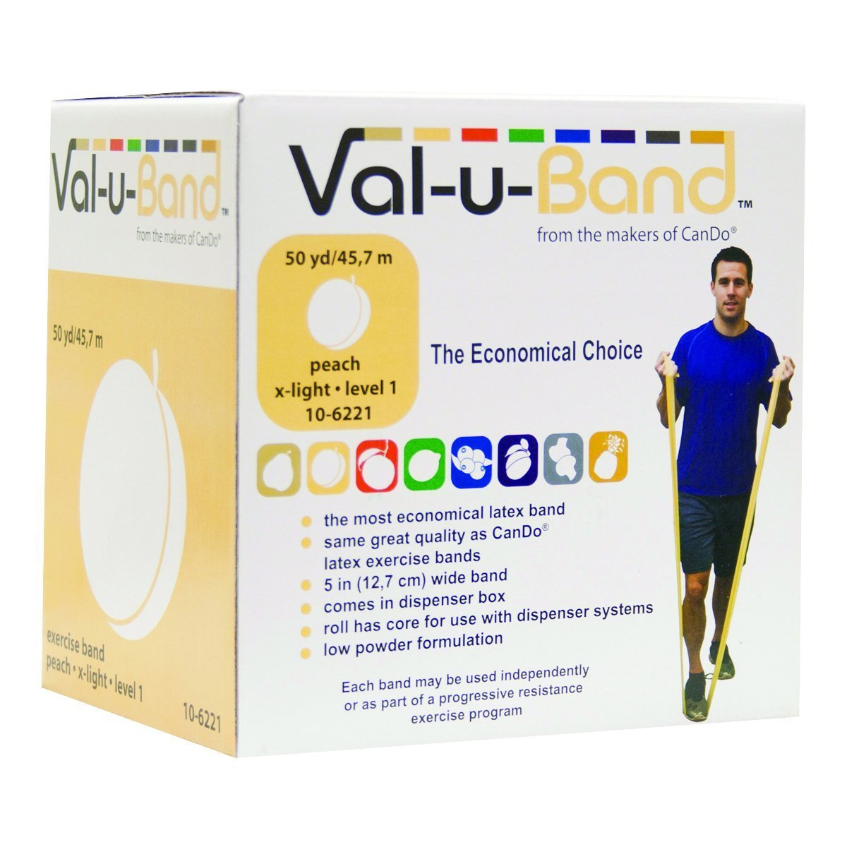 Val-u-Band Low Powder Exercise Band Rolls