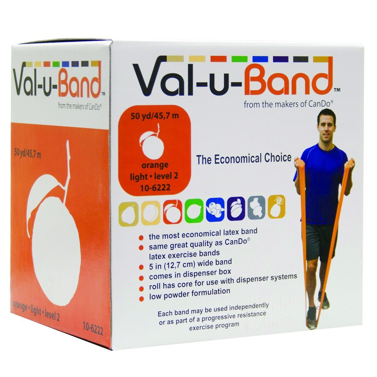 Val-u-Band Low Powder Exercise Band Rolls