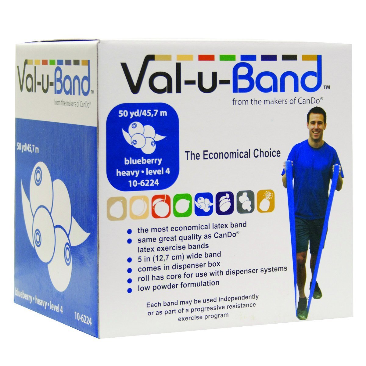 Val-u-Band Low Powder Exercise Band Rolls