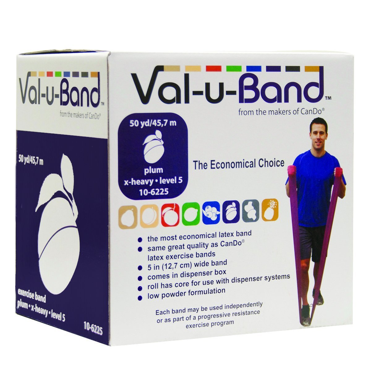 Val-u-Band Low Powder Exercise Band Rolls