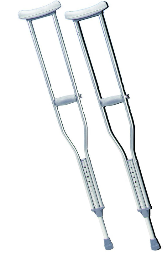 Underarm adjustable aluminum crutch, 1 pair