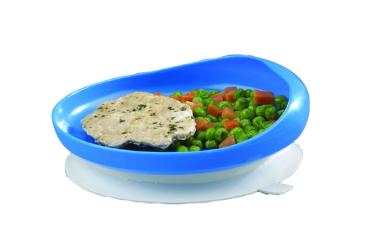 Scoop plate with suction cup base